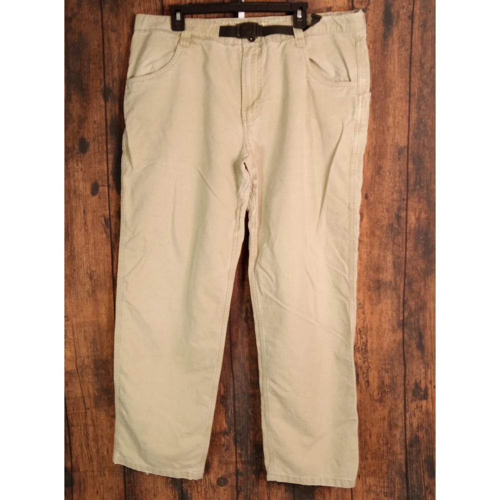 Gramicci G-Pants Mens 40‎ Khaki Tan Cotton Climbing Hiking Belted Chino Pants